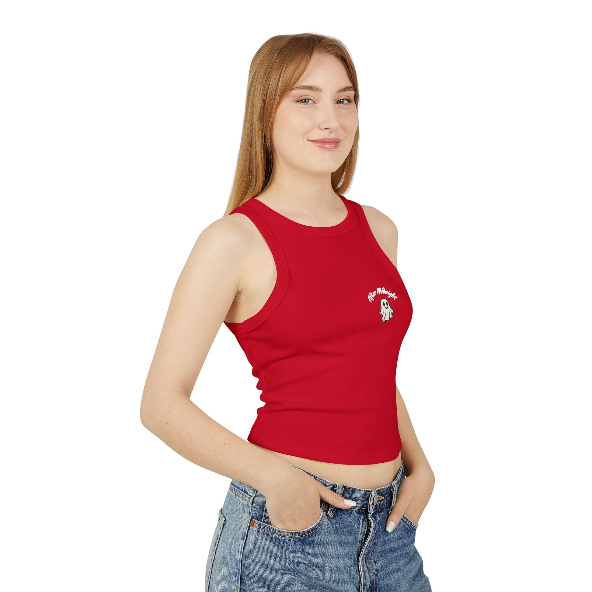 👻 Ghost Crop Tank – After Midnight Halloween Edition