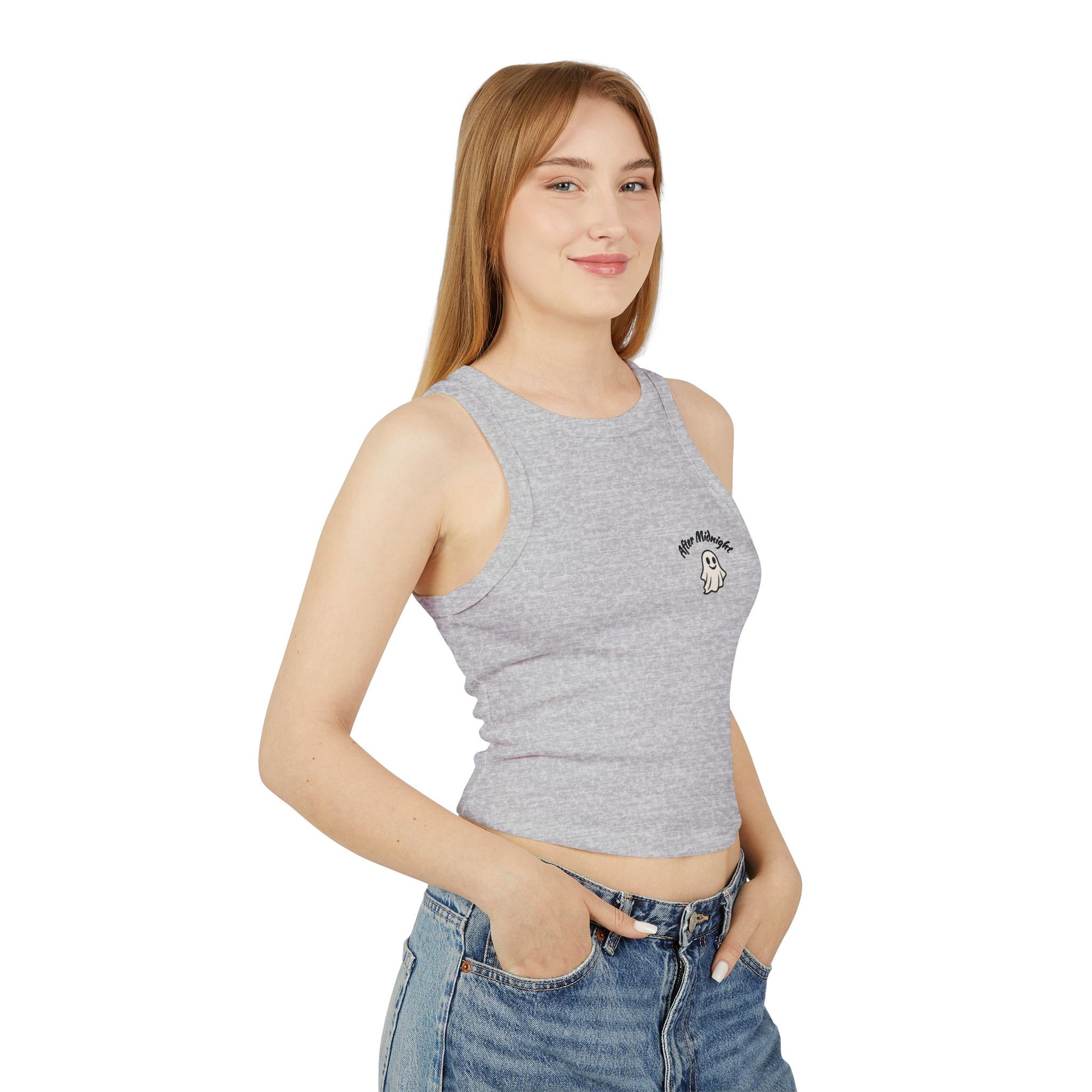 👻 Ghost Crop Tank – After Midnight Halloween Edition