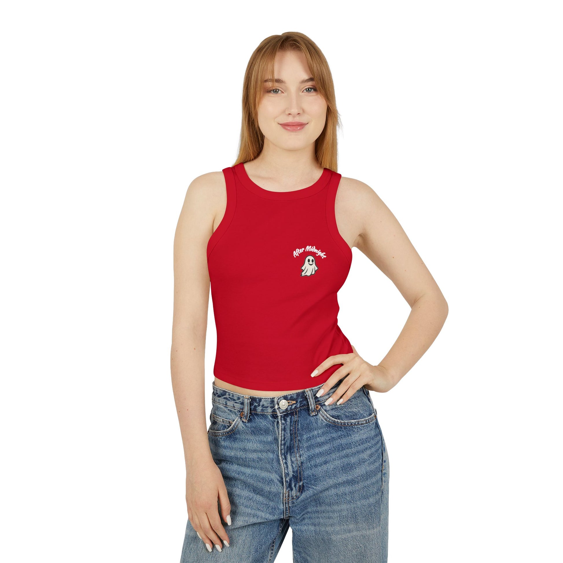 👻 Ghost Crop Tank – After Midnight Halloween Edition