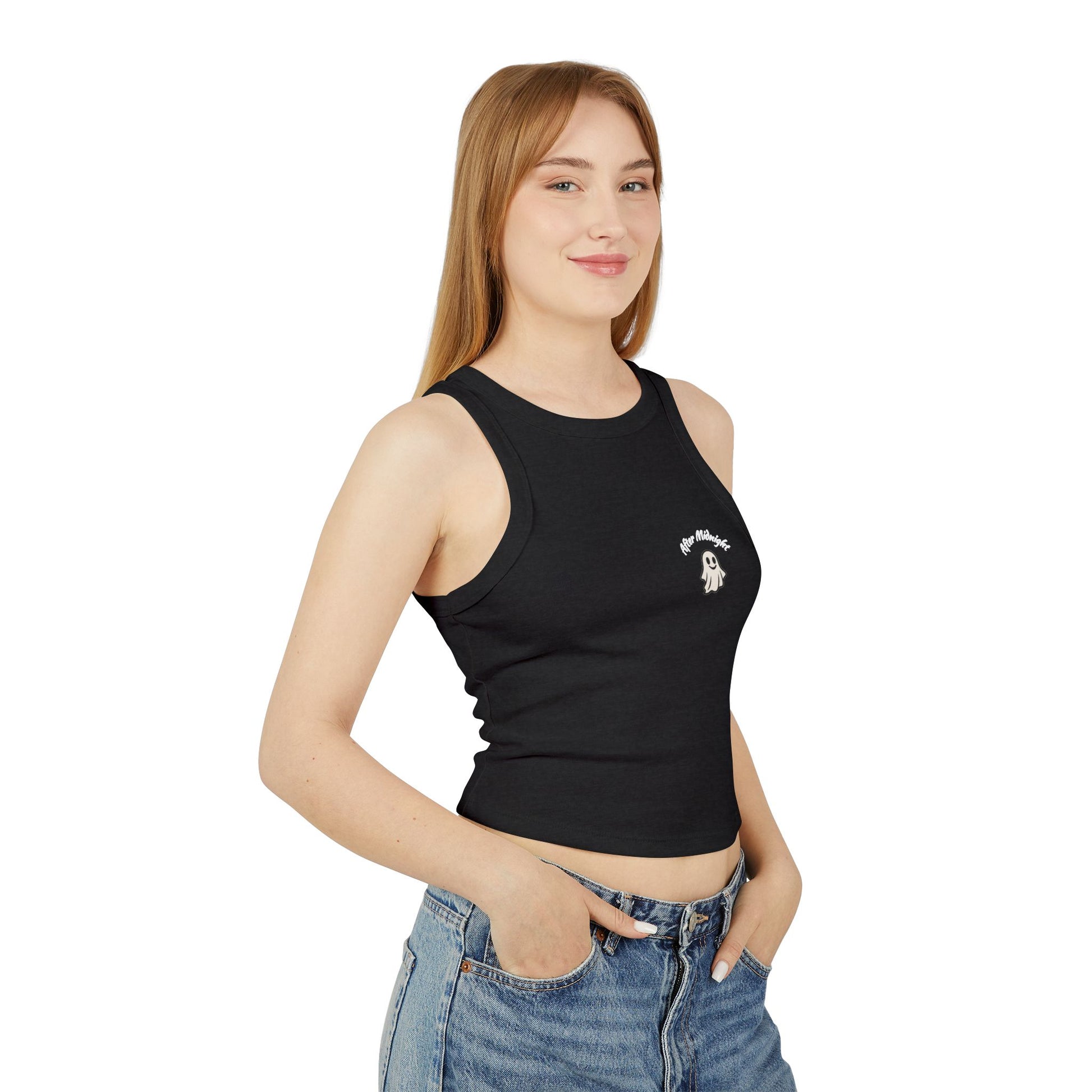 👻 Ghost Crop Tank – After Midnight Halloween Edition